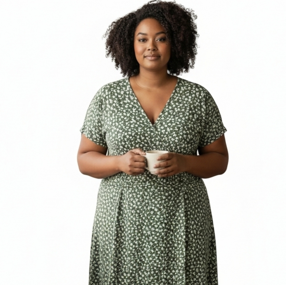 Love Ellie Green Floral Dress XXL